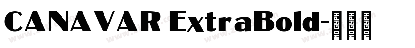 CANAVAR ExtraBold字体转换